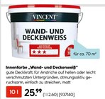 Innenfarbe „Wand- und Deckenweiß“ von Vincent im aktuellen Hellweg Prospekt für 25,99 €