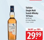 Single Malt Scotch Whisky 10 Years Angebote von Talisker bei famila Nordost Falkensee für 29,99 €