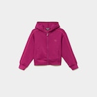 Sweat zippé stretch à capuche violet fille en promo chez La Halle Sweat zippé stretch à capuche violet fille dans le catalogue La Halle