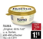 Original, 60% Fett im Angebot bei E center in Ratingen Original, 60% Fett Angebote von Rama bei E center Ratingen für 1,11 €