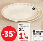 Assiette dessert en promo chez Hyper U La Rochelle à 1,79 €