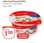 Aktuelles Mozzarella Minis 5 % Fett i. Tr. Angebot bei GLOBUS in Duisburg ab 1,00 €