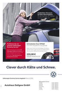 Volkswagen Dallgow-Döberitz Prospekt der aktuellen Woche, gültig von 01.01.2026 bis 28.02.2026 Aktueller Volkswagen Dallgow-Döberitz Prospekt "Startklar für den Winter" mit 1 Seite