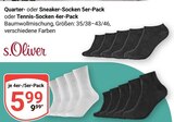 Quarter-Socken 5er-Pack im Angebot bei GLOBUS in Wiesbaden Quarter-Socken 5er-Pack Angebote von s.Oliver bei GLOBUS Wiesbaden für 5,99 €