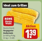 Vorgegarter Zuckermais im Angebot bei REWE in Halle Vorgegarter Zuckermais Angebote von REWE Beste Wahl bei REWE Halle für 1,39 €