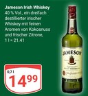 Aktuelles Jameson Irish Whiskey Angebot bei GLOBUS in Jena ab 14,99 €
