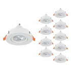 Castorama Beauzelle - Promo Lot 10 spots à encastrer LED GU10/4,5 W blanc Ø 9 cm IP 20 345 lm blanc froid 4000 K Promo Lot 10 spots à encastrer LED GU10/4,5 W blanc Ø 9 cm IP 20 345 lm blanc froid 4000 K à 39,90 € dans le catalogue Castorama à Beauzelle
