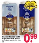 Haltbare fettarme Milch im Angebot bei E center in Mainz Haltbare fettarme Milch Angebote von Unsere Heimat bei E center Mainz für 0,99 €