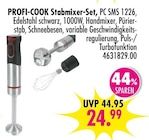 Stabmixer-Set im Angebot bei SB Möbel Boss in Jena Stabmixer-Set Angebote von PROFI-COOK bei SB Möbel Boss Jena für 24,99 €