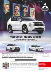 Aktueller Mitsubishi Werkstatt & Auto Prospekt in Greven und Umgebung, "Mitsubishi Happy Weeks" mit 1 Seite, 15.09.2025 - 13.10.2025