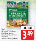 Original Thüringer Rostbratwurst von Wolf für 3,49 € bei E center im Angebot Original Thüringer Rostbratwurst von Wolf im aktuellen E center Prospekt