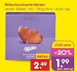 hauchzarte Herzen Angebote von Milka bei Netto Marken-Discount Rottenburg für 1,99 €
