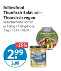 Thunfisch-Salat oder Thunvisch vegan von followfood im aktuellen V-Markt Prospekt für 2,99 €