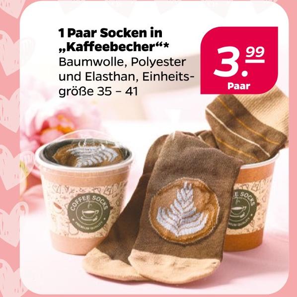 1 Paar Socken in 'Kaffeebecher'