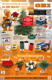 Aktueller OBI Prospekt mit Weihnachtsbaumständer, "WEIHNACHTSBAUM-VERKAUF IM OBI MARKT!", Seite 1