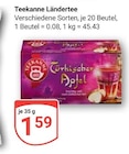 Ländertee Türkischer Apfel Angebote von Teekanne bei GLOBUS Rostock für 1,59 €
