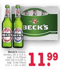 versch. Sorten Angebote von Beck's bei E center Oberursel für 11,99 €