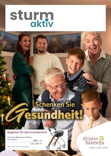 Aktueller Sturm aktiv GmbH Prospekt "Schenken Sie Gesundheit!" Seite 1 von 6 Seiten