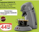 Padautomat HD6553/70 im Angebot bei GLOBUS in Kerpen Padautomat HD6553/70 Angebote von Senseo bei GLOBUS Kerpen für 5,99 €