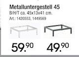 Metalluntergestell 45 im aktuellen Zurbrüggen Prospekt