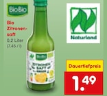 Bio Zitronensaft bei Netto Marken-Discount im Grebenau Prospekt für 1,49 €