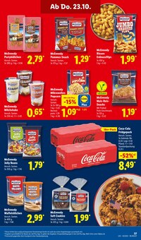 Coca Cola im aktuellen Lidl Prospekt (Wismar) Coca Cola im Lidl Prospekt "LIDL LOHNT SICH" mit 69 Seiten (Wismar)