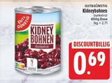 Kidneybohnen von GUT&GÜNSTIG für 0,69 € bei EDEKA im Angebot Kidneybohnen von GUT&GÜNSTIG im aktuellen EDEKA Prospekt
