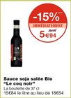 Sauce soja salée Bio - Le coq noir dans le catalogue Monoprix