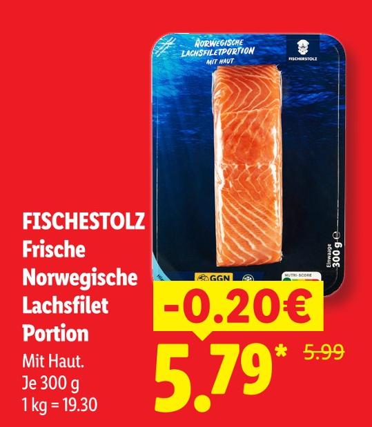 Frische Norwegische Lachsfilet Portion