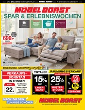 Aktueller Möbel Borst Prospekt mit Ecksofa, "SPAR- & ERLEBNISWOCHEN", Seite 1