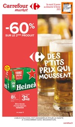 Catalogue Carrefour Market avec 48 pages de promos Prospectus Carrefour Market, "Des p'tits prix qui moussent", pages, 31/01/2023 - 12/02/2023