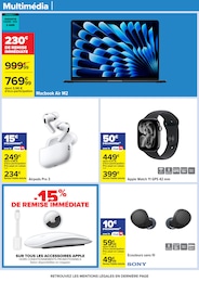 Prix et réduction Macbook Air dans le prospectus Carrefour en cours Offre Macbook Air dans le catalogue Carrefour du moment à la page 71