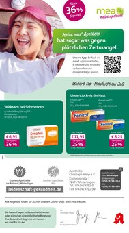 Aktueller mea - meine apotheke Prospekt "Unsere Juli-Angebote" für Bitz Aktueller mea - meine apotheke Prospekt für Bitz mit Seiten