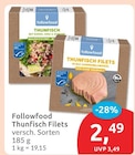 Thunfisch Filets mit Kokos, Chili & Zitrone im budni Prospekt Thunfisch Filets mit Kokos, Chili & Zitrone von followfood im aktuellen budni Prospekt für 2,49 €