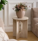 Table d’appoint Anaya effet travertin en promo chez Maxi Bazar Table d’appoint Anaya effet travertin dans le catalogue Maxi Bazar