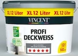 Innenfarbe „ProfiDeckweiß“ im Hellweg Prospekt Innenfarbe „ProfiDeckweiß“ von Vincent im aktuellen Hellweg Prospekt für 39,99 €