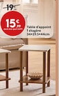 Table d’appoint 1 étagère à 15,99 € dans le catalogue Maxi Bazar