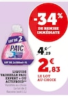 Liquide vaisselle Expert + ou Actifroid (A) - Paic en promo chez Super U Albi à 2,83 €