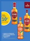 10% avec la Carte Ticket E.Leclerc sur les produits présents en magasin de la gamme "Grant's" - Grant's en promo chez E.Leclerc Illkirch-Graffenstaden