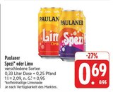 Spezi im Angebot bei EDEKA in Wertheim Spezi Angebote von Paulaner bei EDEKA Wertheim für 0,69 €