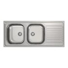 Brico Dépôt Lexy - Promo Evier inoxydable, 2 bacs gris égouttoir réversible NAKAYA -116x50x15 cm Promo Evier inoxydable, 2 bacs gris égouttoir réversible NAKAYA -116x50x15 cm à 139,00 € dans le catalogue Brico Dépôt à Lexy
