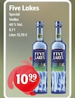 Special Vodka im Angebot bei Getränke Hoffmann in Soest Special Vodka Angebote von Five Lakes bei Getränke Hoffmann Soest für 10,99 €