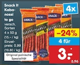 Aktuelles Snack It Kabanossi to go Angebot bei Netto Marken-Discount in Gelsenkirchen ab 3,00 €