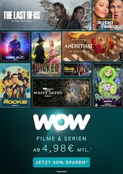 Aktueller WOW Elektromarkt Prospekt in Schwerin und Umgebung, "Filme und Serien ab 4,98€ mtl." mit 1 Seite, 16.06.2025 - 30.06.2025