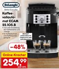Kaffeevollautomat ECAM 22.105.B Angebote von DeLonghi bei Netto Marken-Discount Regensburg für 254,99 €