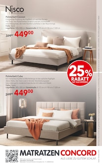 Bett im Matratzen Concord Prospekt "BLACK DEALS" mit 9 Seiten (Duisburg)