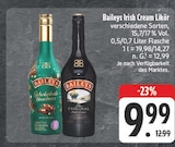 Irish Cream Likör Schokolade Haselnuss Angebote von Baileys bei E center Dresden für 9,99 €