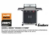 OBI Berlin - Gasgrill "Chicago 3 R Turbo" Angebot im Prospekt Gasgrill "Chicago 3 R Turbo" bei OBI im Berlin Prospekt für 299,99 €