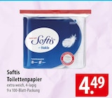Softis Toilettenpapier im Angebot bei famila Nordost in Kiel Softis Toilettenpapier Angebote von Hakle bei famila Nordost Kiel für 4,49 €