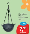 Metall Vogeltränke von Flor&Decor im aktuellen budni Prospekt